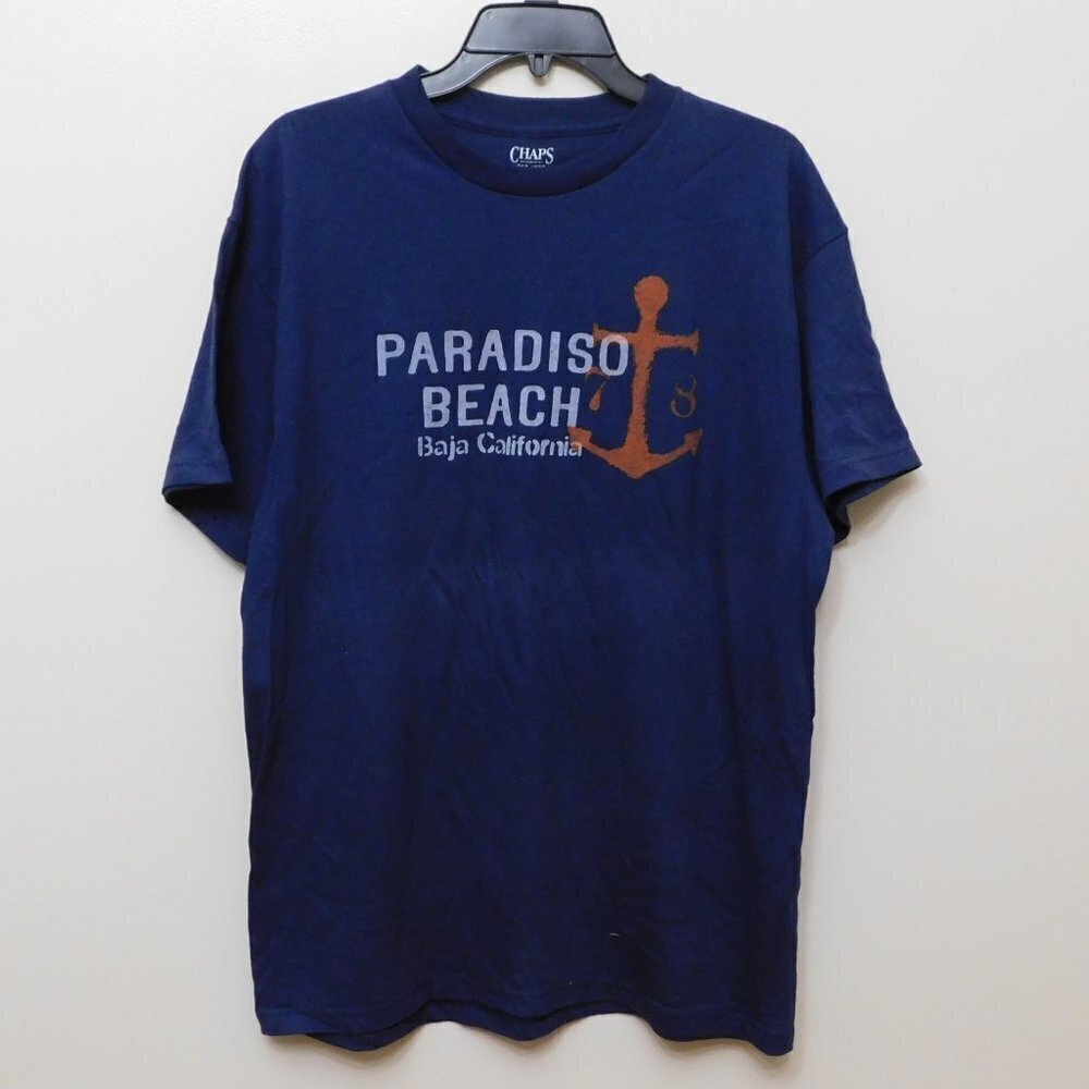 Chaps Paradiso Beach Baja Crew Neck T Shirt - L